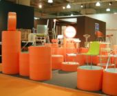 Supporti cilindrici per allestimento fiere